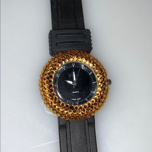 Geneva watch gold crystal face